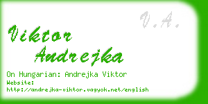 viktor andrejka business card